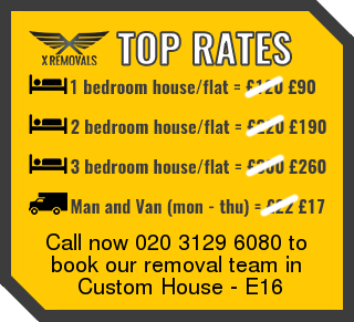 Removal rates forE16 - Custom House